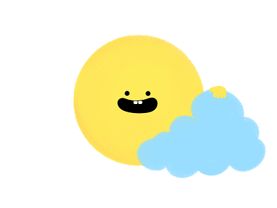 Sunny with a Cloud aesthetic art background design graphic design illustration