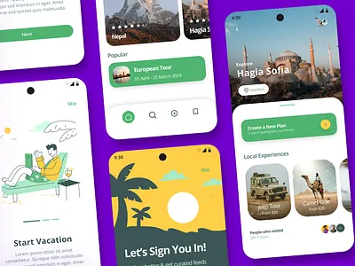 Travel UI kit design adventure flight fun holiday inspiration tourist travel ui vacation world tour