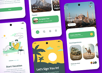 Travel UI kit design adventure flight fun holiday inspiration tourist travel ui vacation world tour