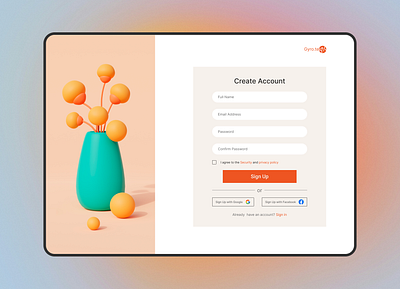Sign Up Page design #DailyUI challange dailyui design logo sign up ui uiux