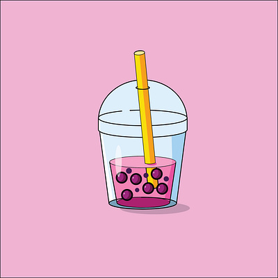 Bubble Tea Vector ai graphic design illustration logo vector