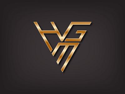 Modern monogram logo with H,V,G & M. branding creative graphic design hvgm lettermark logo modern monogram