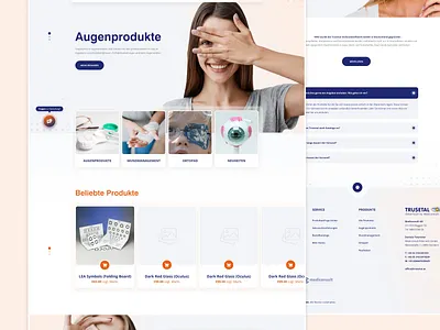 Ophthalmology Landing Page adobe adobe xd design ecommerce eye figma german online shop ophthalmology shop web design website