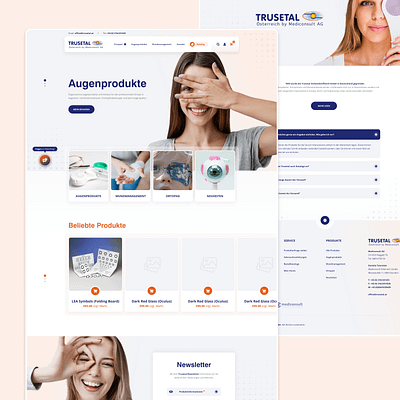 Ophthalmology Landing Page adobe xd design ecommerce eye online shop ophthalmology shop web design website