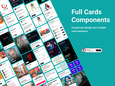 Cards Component Designs branding cardcomponents carddesign dribbbledesign ecomercecards figmacards graphic design mobileappcards ui uicard uiuxdesign ux uxcard webcards