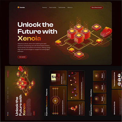 Xenoia(Web3 landing page) landing page ui web design