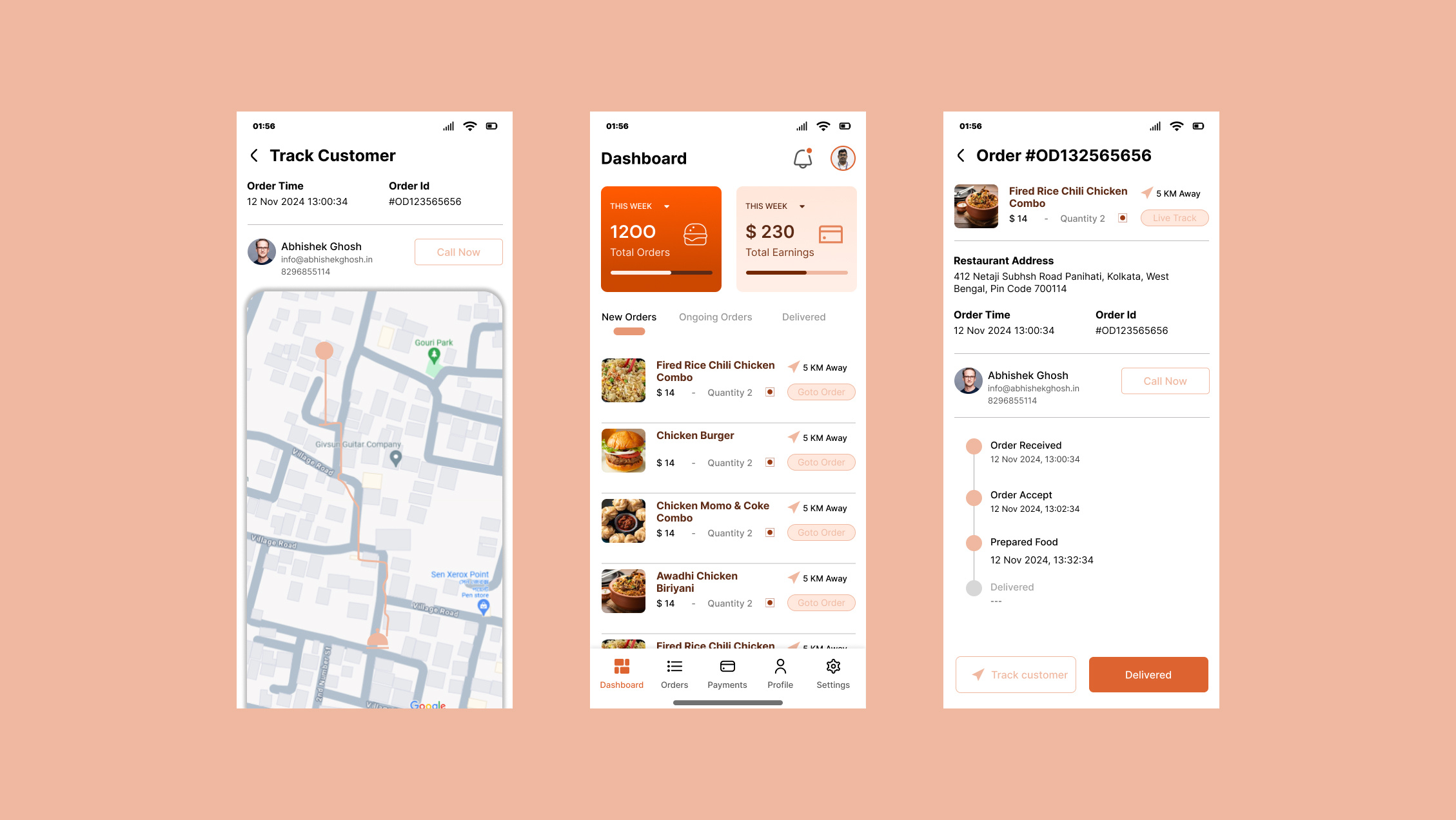 Restaurant Order App branding graphic design ui ux website
