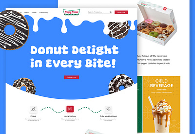Website design for Krispy Kreme ng (landing page) doughnut figma krispy kreme landing page ui uiux website design