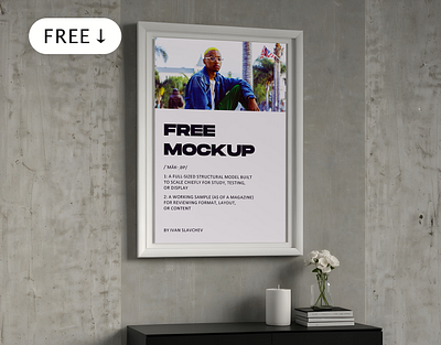 Interior Painting/Poster Mockup concreed design download free graphic design inside interion mockup pack poster realistic