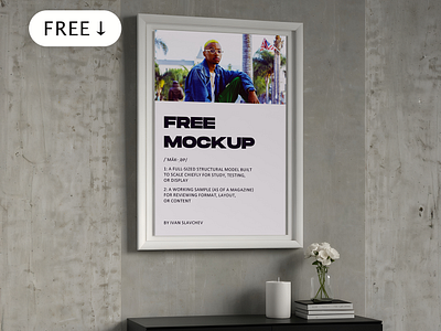 Interior Painting/Poster Mockup concreed design download free graphic design inside interion mockup pack poster realistic