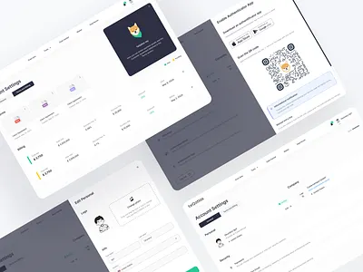 User profile and settings Finance App admin dashboard ui uiux user profile