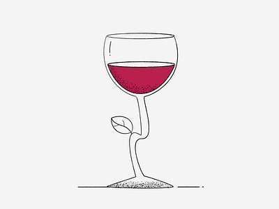 Strange wine art concept illustration sketch