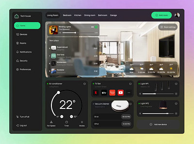 TechHouse ® - UI/UX for Smart House Web Platform dashboard ui device home automation home monitoring interface iot app remote control smart devices smart home smart house smart house app smarthome app smarthome platform uiux web app web platform web uiux