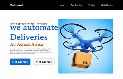 Drone Delivery Website UI Design delivery website drone drone delivery drone delivery website