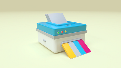 3D printing machine - rendering color palette 3d animation branding design graphic design illustration logo typography ui ux vector