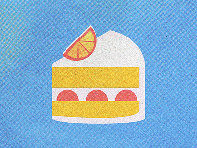 Orange Cake design flat graphic design illustration vector