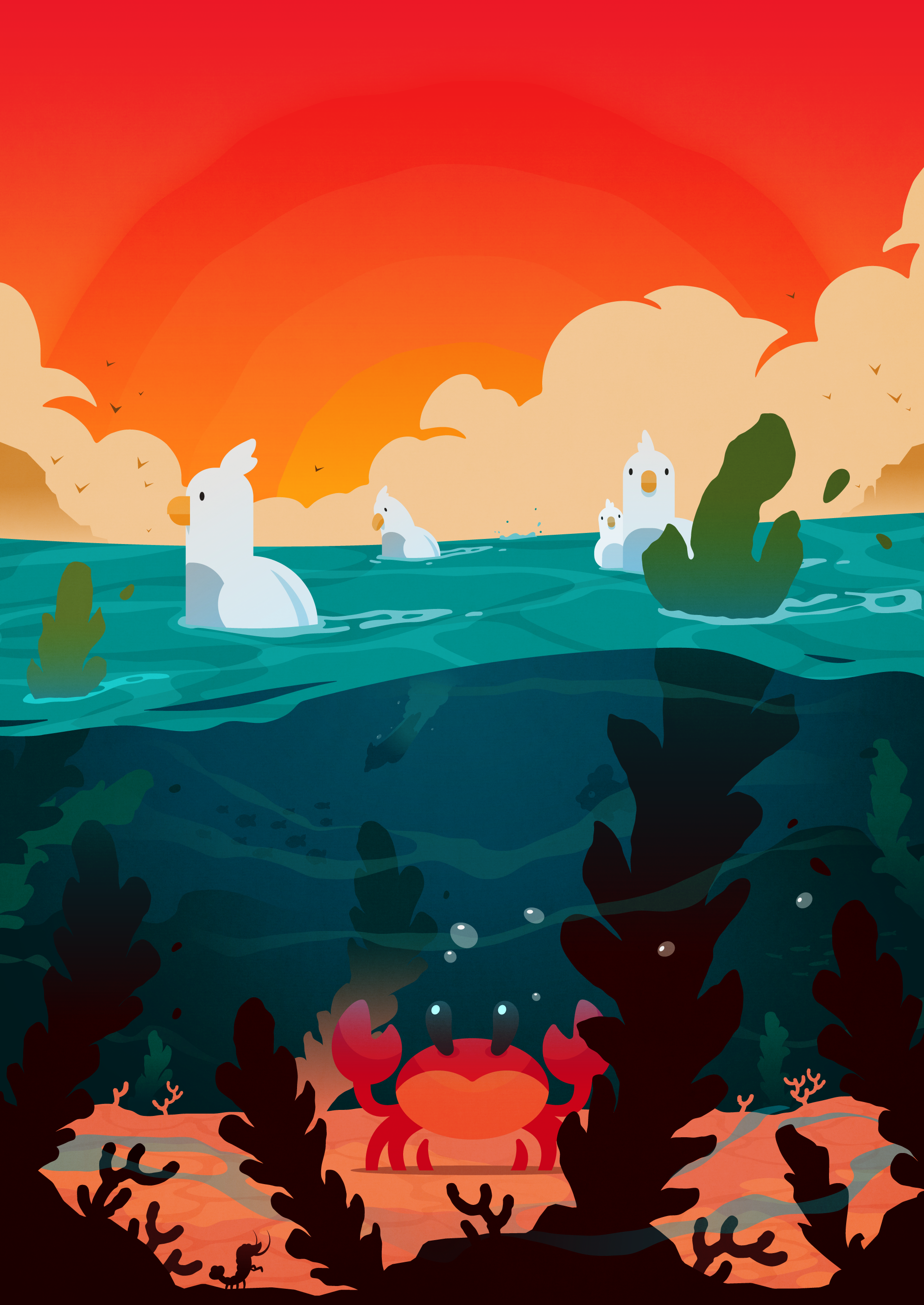 The Life of Water graphic design illustration ocean sea underthesea vector water