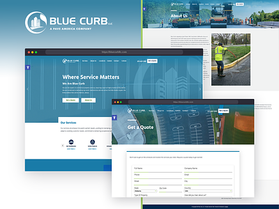 Blue Curb - New Website Design & Build construction corporate elementor figma full website build homepage homepage design page builder roadwork ui user experience user interface ux web website website design