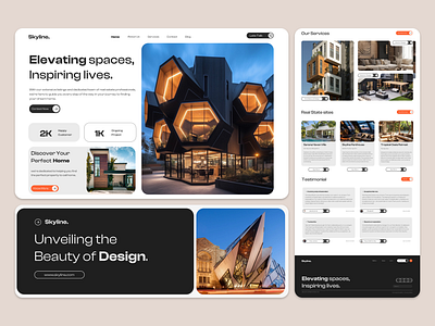 Skyline Web Page | UI/UX design home page interaction landing page ui uiux web web design website