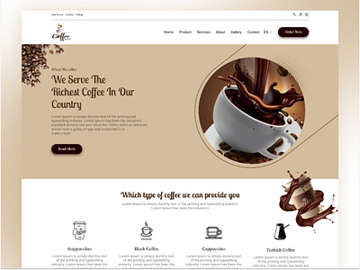 Coffee Shop : Website Design figma uiux design web design