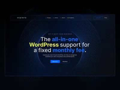 Landing Page - WordPress support service design illustration landing page landingpagedesign product service ui uidesign ux wordpress