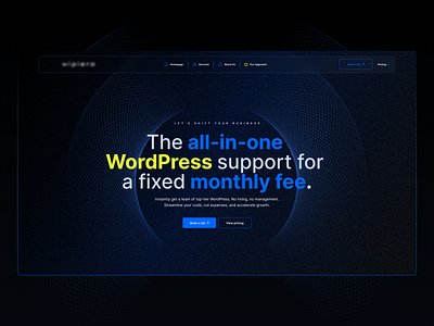 Landing Page - WordPress support service design illustration landing page landingpagedesign product service ui uidesign ux wordpress
