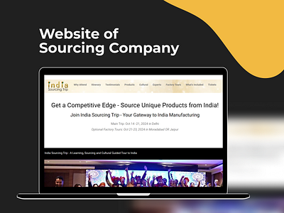 Website of Sourcing Company - Cligent Technologies eweb graphic design india logo online trip ui ux website