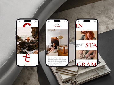 Ceramic Store Ecommerce Mobile Website ceramic store design mobile design shop site design ui ux web site