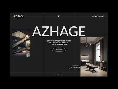 AZHAGE INTERIORS - Website page branding darktheme interiordesign ui websitedesign websitepage