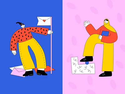 Character illustrations for Legal Design School app illustration character colorful digital illustration flat icons illustration learning ui web illustration