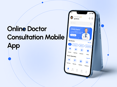 Online Doctor Consultation App Ui design app design design figma landing page design mobile app ui mobile ui ux ux web design