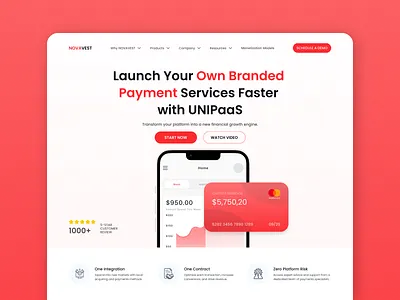 Banking Landing Page | NOVAVEST bank bank card banking banking app card credit card finance fintech mobile banking money money transfer