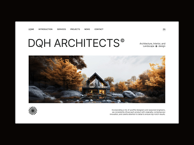 DQH Architecture concept branding design landingpage ui web design webui