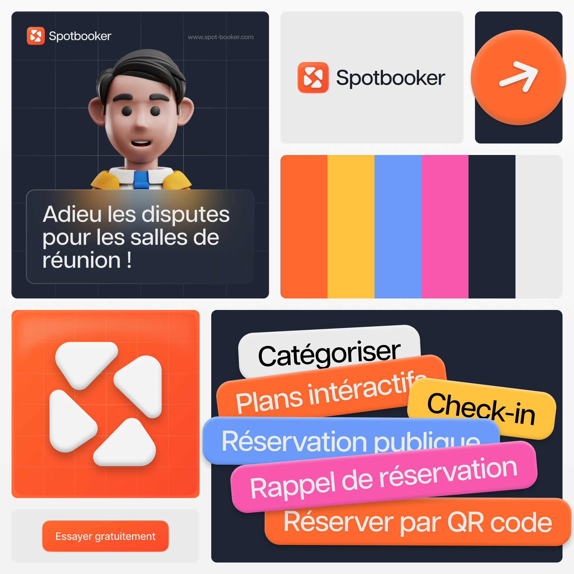 Example of Meeting room management Saas website