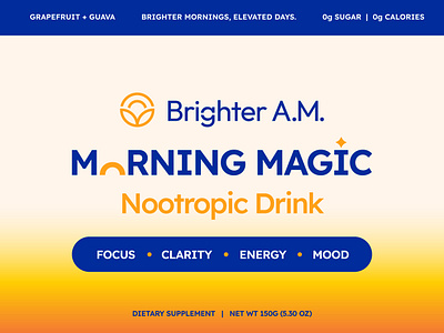 Morning Magic - Packaging Design abstract logo logo design magic modern morning morning supplement nootropic nootropic logo nootropic packaging nootropic supplement supplement supplement design supplement packaging