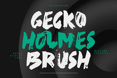 Gecko Holmes Brush Display Font animation branding design font fonts graphic design illustration logo nostalgic