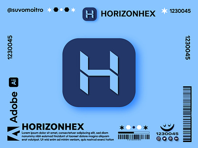 Modern logo (HORIZONHEX) ai app branding brandingdesign contemporarydesign creative design graphic design graphicidentity illustration logo logo desing logoartistry logocraftsmanship logodesign minimal minimalist minimalistlogo modern modernlogo