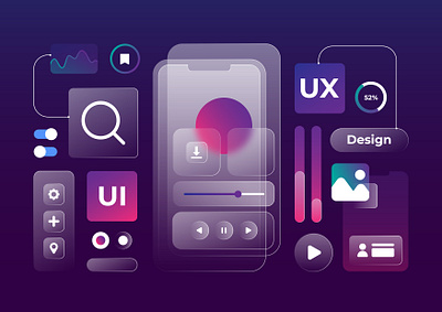 Glassmorphism Ui Design 3d graphic design ui