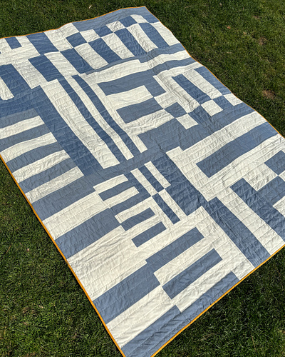 Blue and White Quilt 2024 color design diy fabric geometric pattern quilt quilting texture