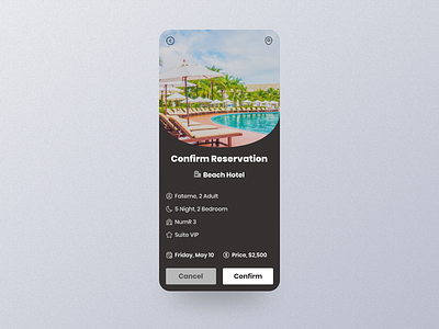 Confirmation - Mobile App app confirmation dailyui design hotel interface mobile ui