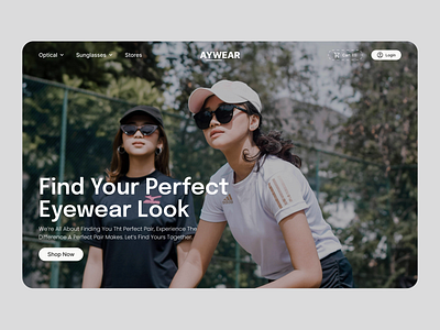 Hero Section: Eyewear Ecommerce brand design eye eyewear eyewear brand eyewear ecommerce eyewear hero section eyewear homepage eyewear page eyewear store eyewear website hero hero section page section ui ui ux ux wear website