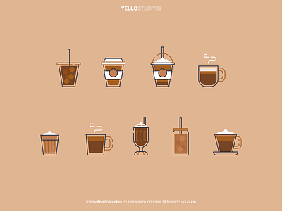 Coffee Line coffee drink geometric graphic design icon icon design icons illustration line line icons outline