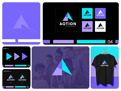 AQTION Logo Design 3d animation branding graphic design logo motion graphics ui