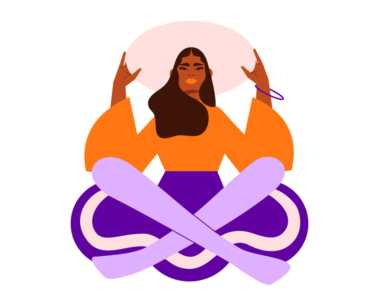 Joy art artwork branding character design colorful design flat design graphic design illustration image joy minimal art minimalism orange poster powerful women ui vector woman