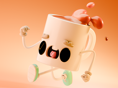 Coffee 3d coffee illustration