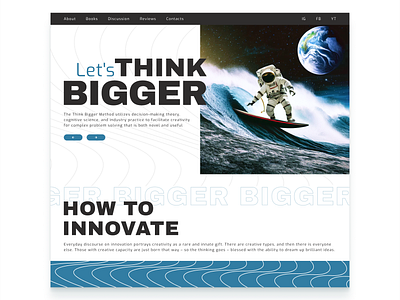 Think Bigger | First screen ai colorful design designer gpt illustration network neural typography ui ux web