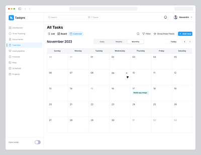 Calendar page Design app application calendar calendar design chat dashboard design illustration saas schedule task ui ux web app