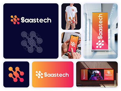 Saastech Logo Design 3d animation branding graphic design logo motion graphics ui