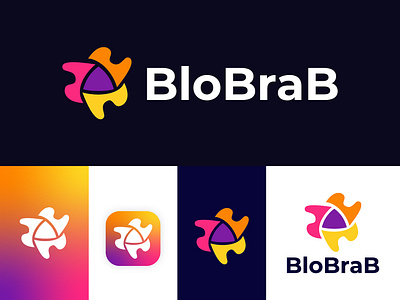 Blobrab Logo Design 3d animation branding graphic design logo motion graphics ui