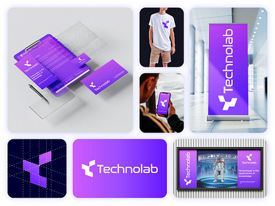Technolab Logo Design 3d animation branding graphic design logo motion graphics ui